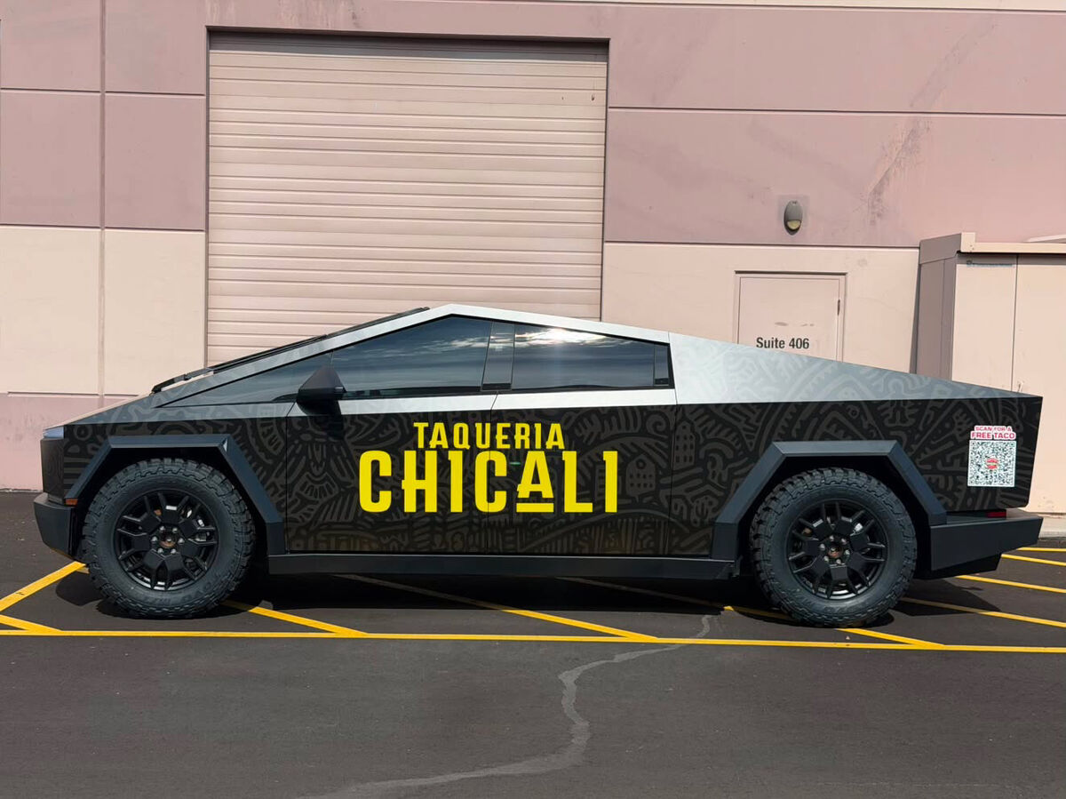 Taqueria Chicali branded Cybertruck
